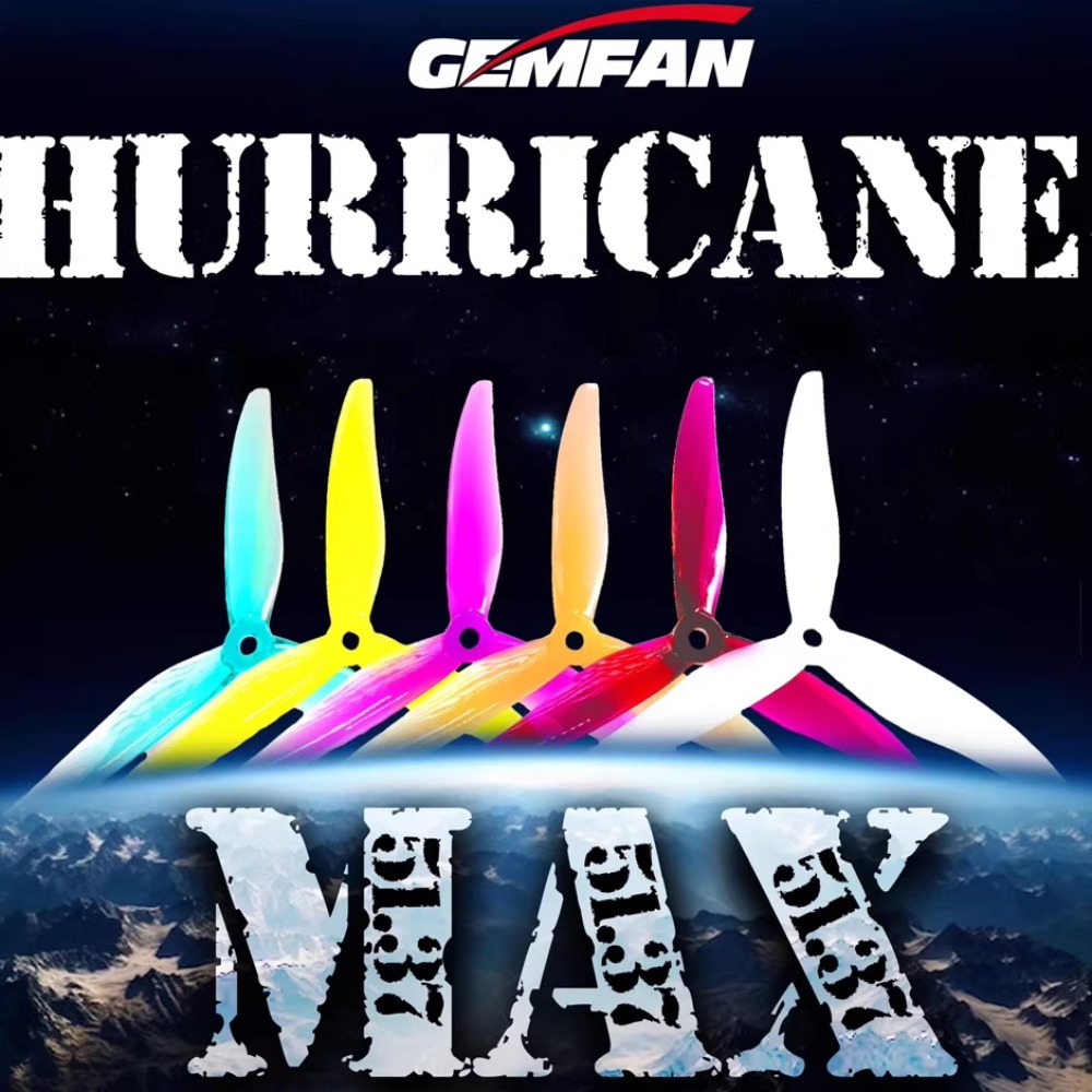 2쌍의 Gemfan 허리케인 51377 MAX 5인치  - Drone Propeller 리뷰 및 가격